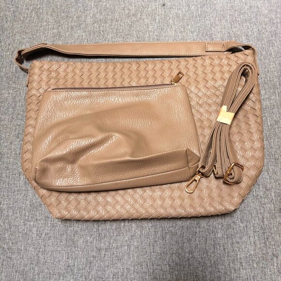 Woven Tote Bag Crossbody Shoulder Bag Large Hobo Handbag - Picture 2 of 8